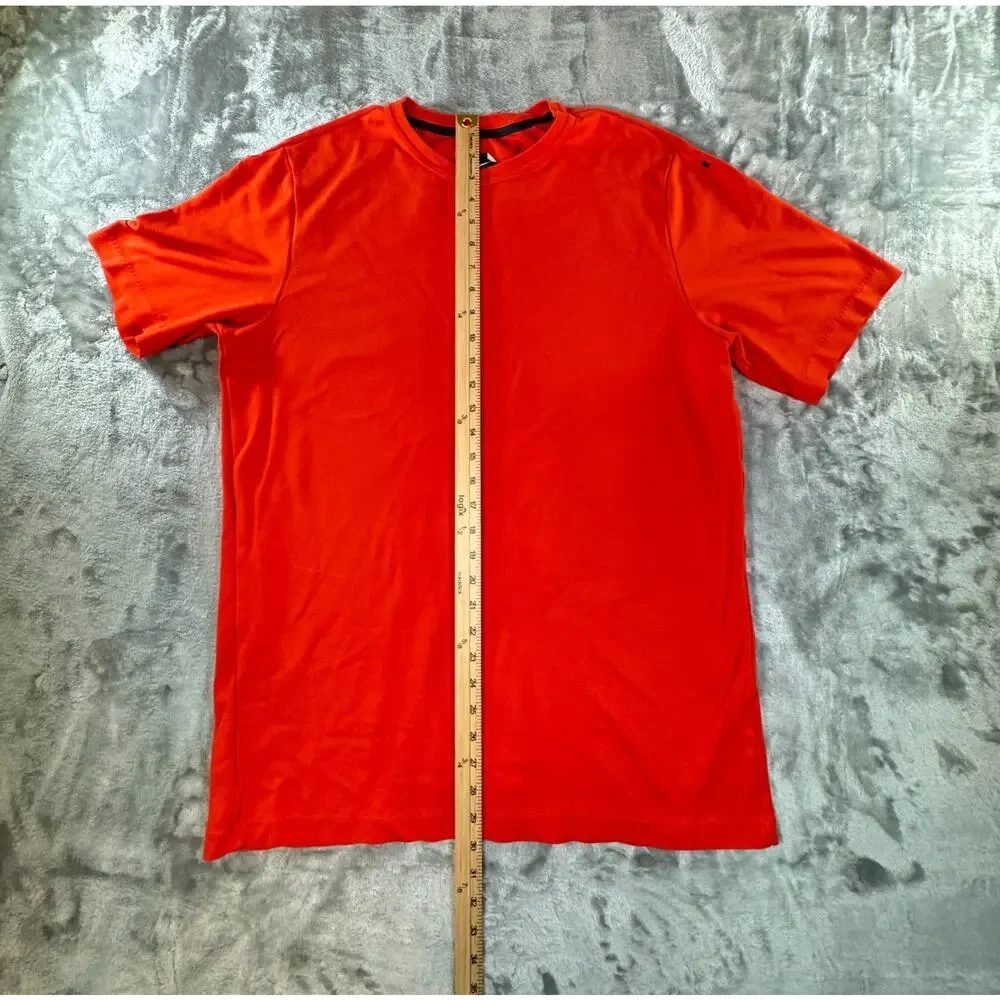 Nike Mens T-Shirt Size L Bright Orange Rayon Blend Short Sleeve Athletic Tee
